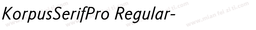 KorpusSerifPro Regular字体转换